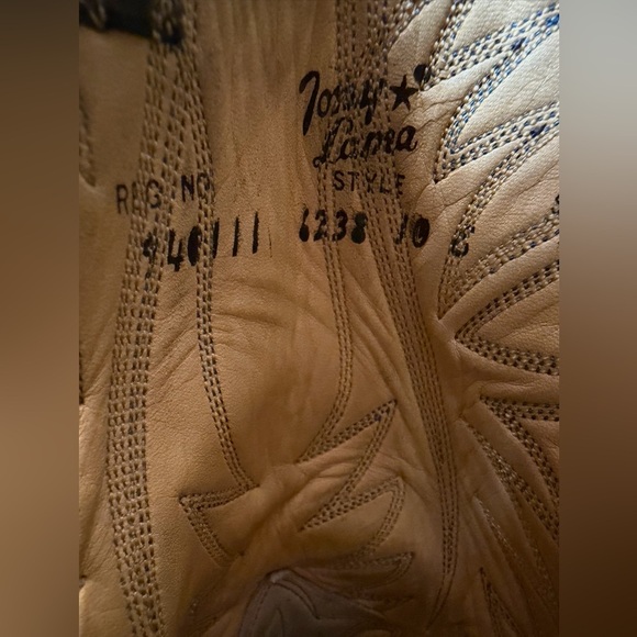 Tony Lama 6238 Men’s 10B Black Leather Cowboy Boots Made in USA Western - Picture 8 of 10